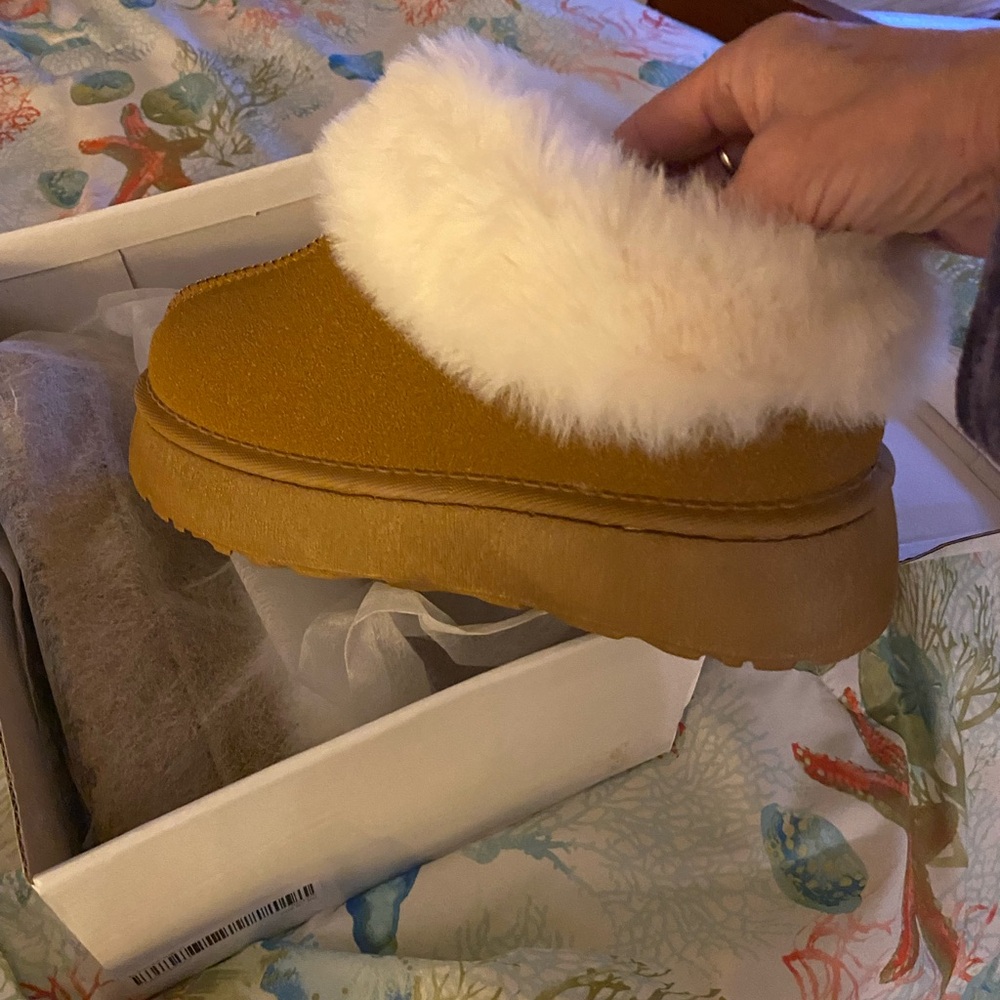 Flock Platform Slippers - Picture 1 of 5
